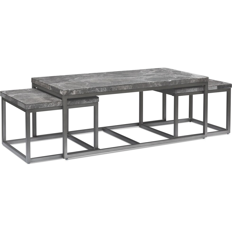 normandy gray nesting tables   