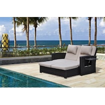 northport dark brown outdoor loveseat   