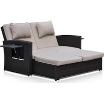 northport dark brown outdoor loveseat   