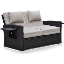 northport dark brown outdoor loveseat   
