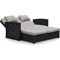 northport dark brown outdoor loveseat   