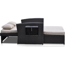 northport dark brown outdoor loveseat   