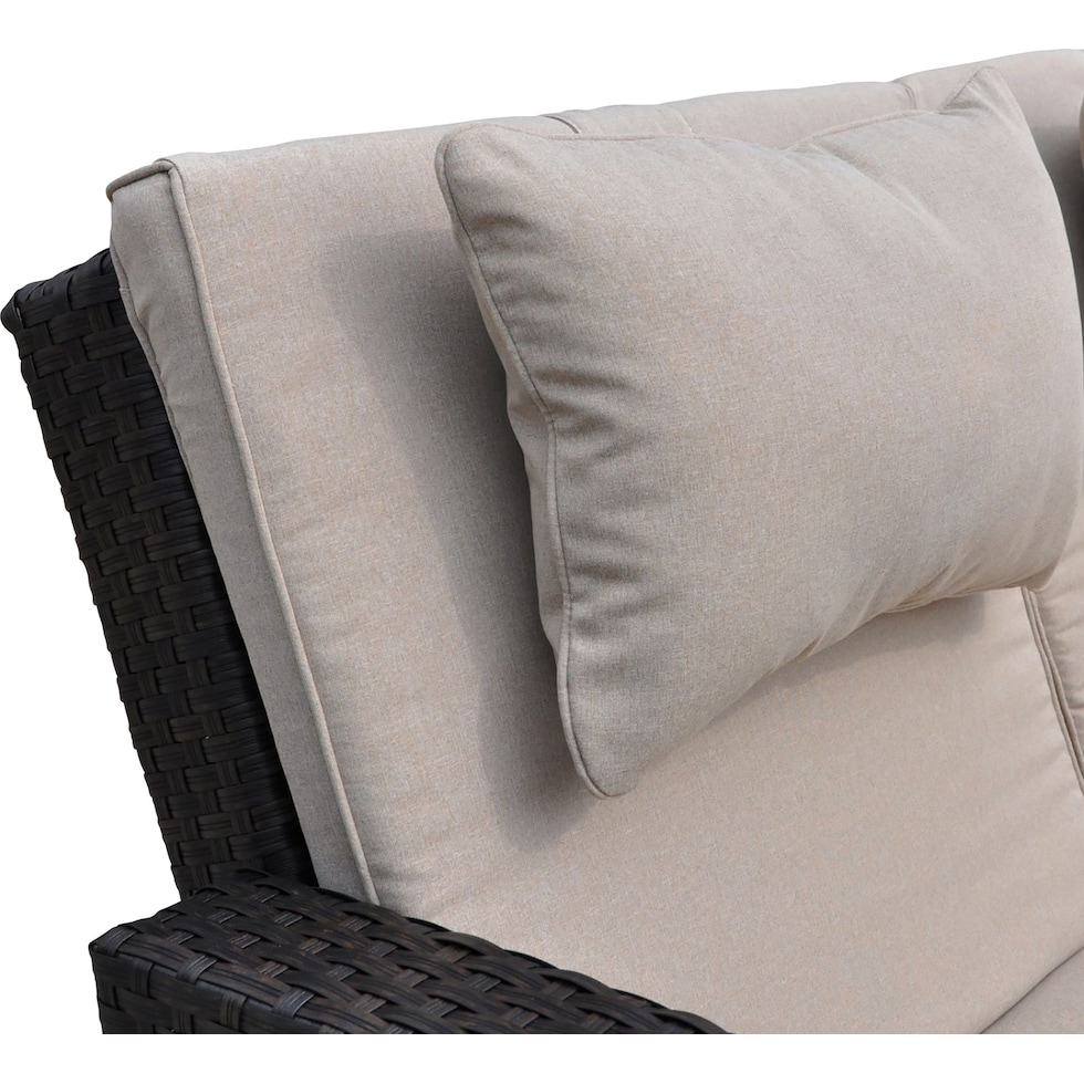 northport dark brown outdoor loveseat   
