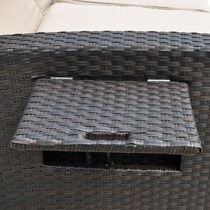 northport dark brown outdoor loveseat   