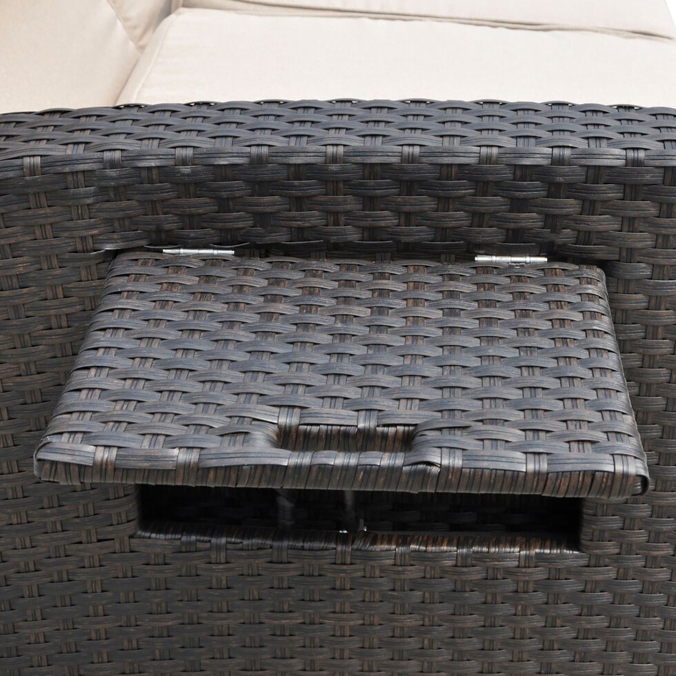 northport dark brown outdoor loveseat   