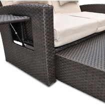 northport dark brown outdoor loveseat   