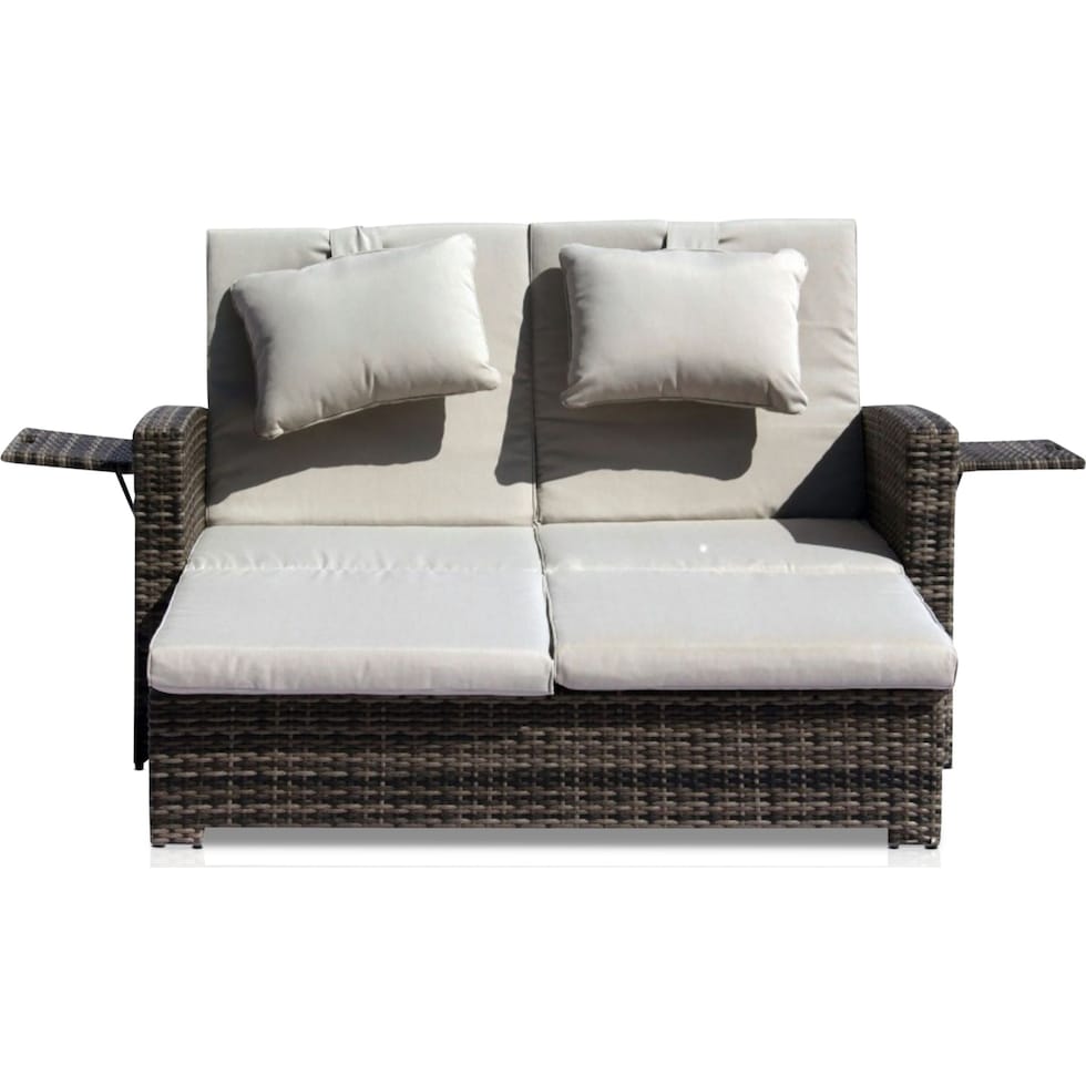 northport gray outdoor loveseat   