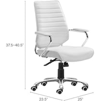 norton white office chair   
