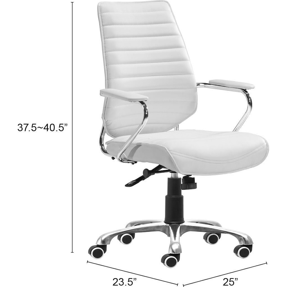 norton white office chair   