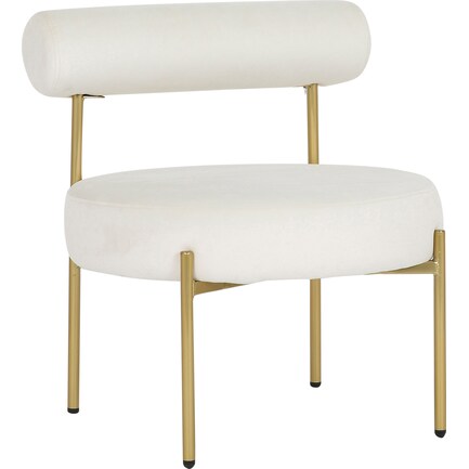 Norwich Velvet Accent Chair - Gold/Cream