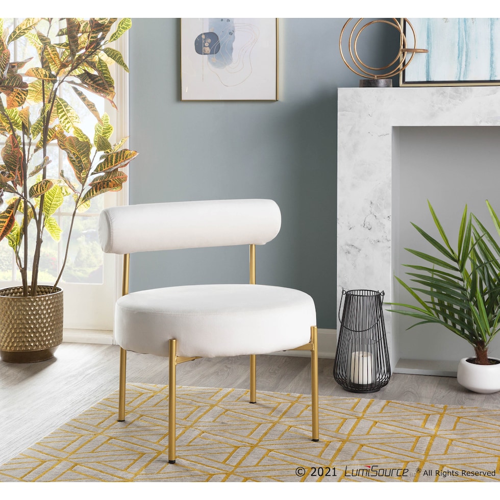 norwich white accent chair   