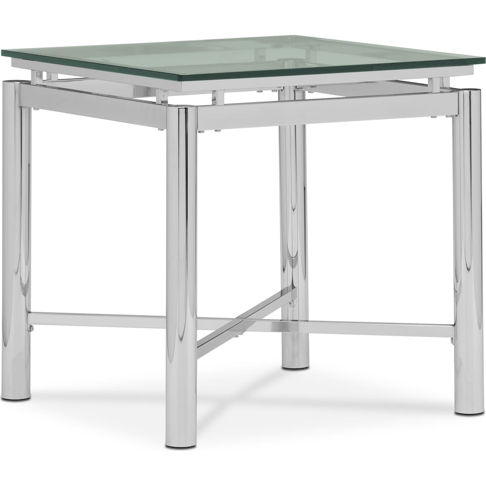 nova silver end table   