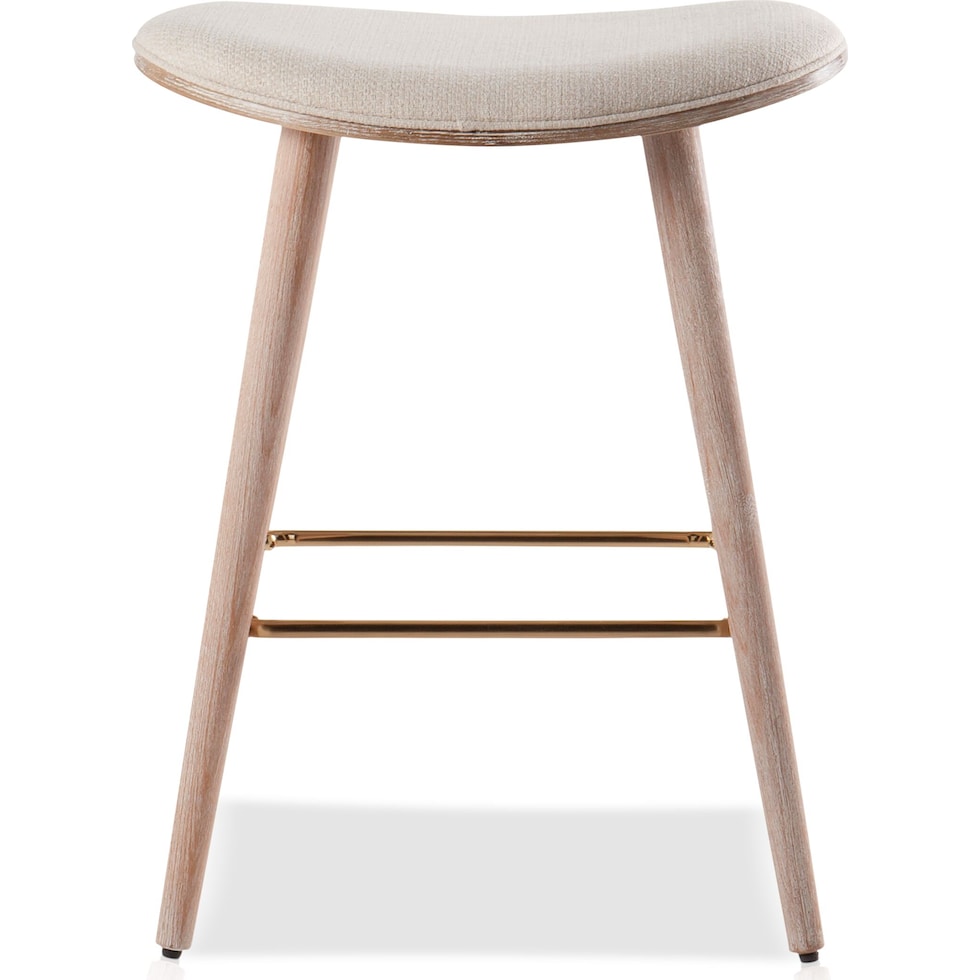 novak white counter height stool   