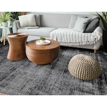 novara black area rug  x    