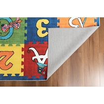 numbers and letters multicolor area rug  x    