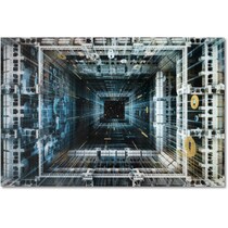 numbers on glass multicolor wall art   