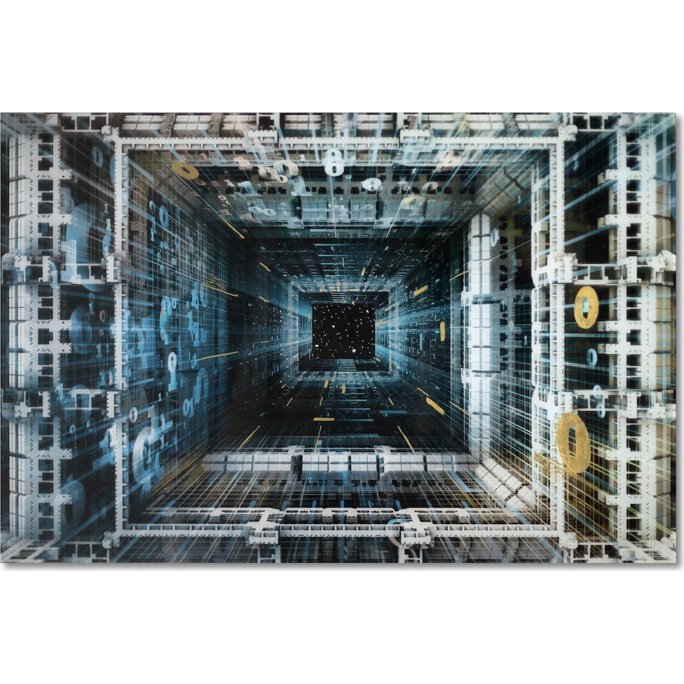 numbers on glass multicolor wall art   