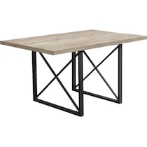 nylah brown black dining table   