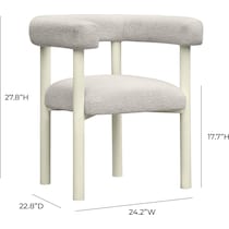 oahu cream outdoor dining chair   