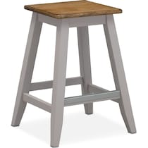 oak and gray counter height stool   