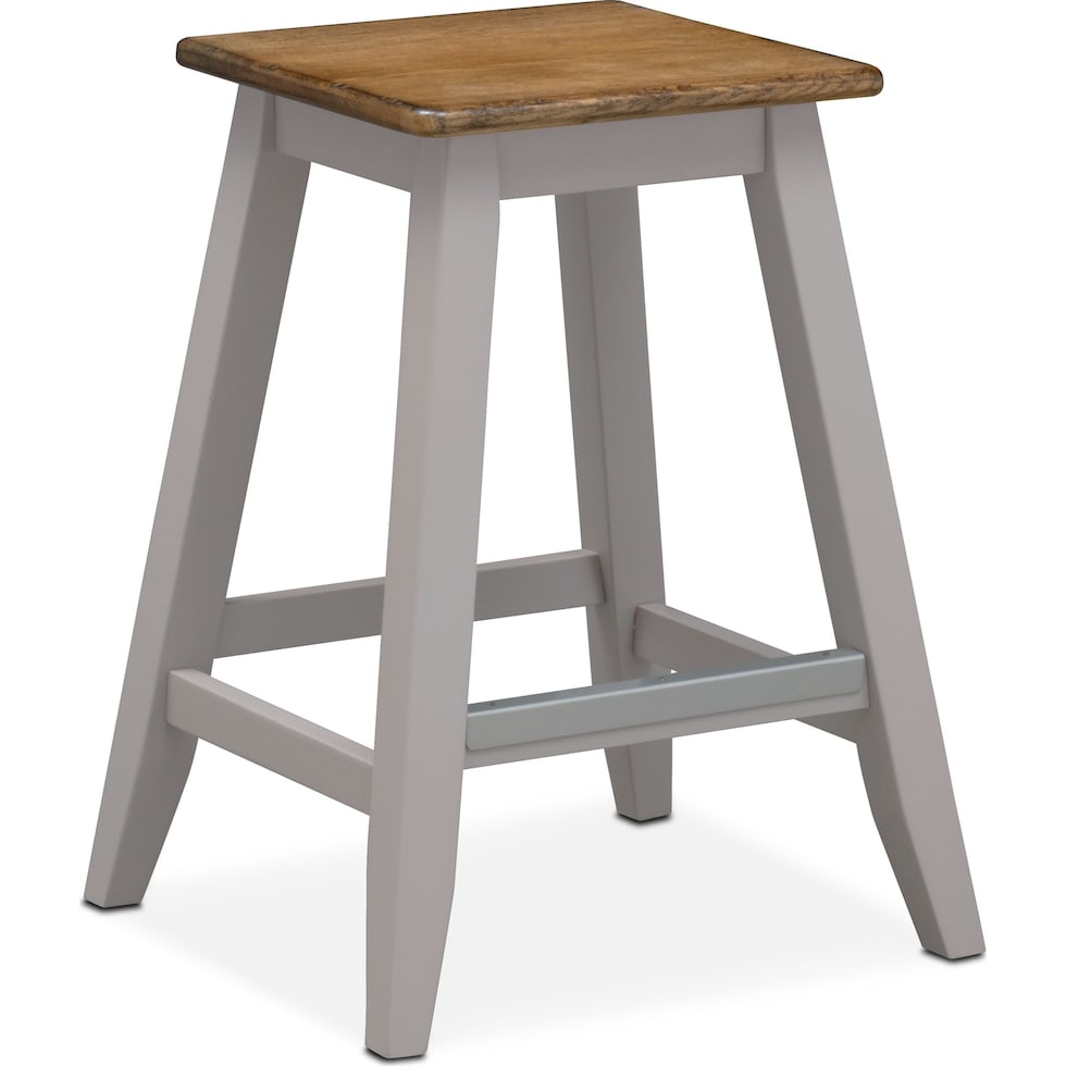 oak and gray counter height stool   