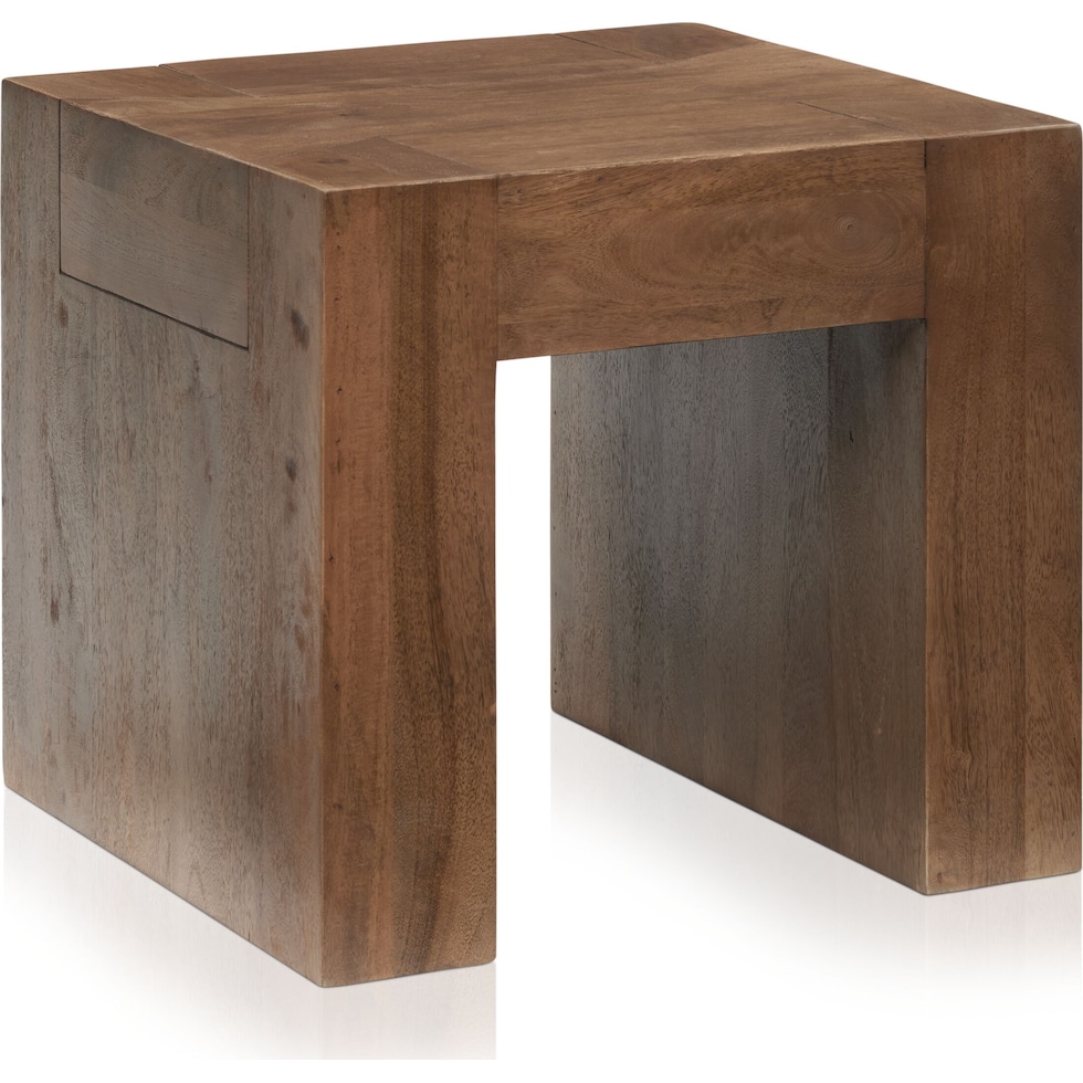 oak hill light brown end table   