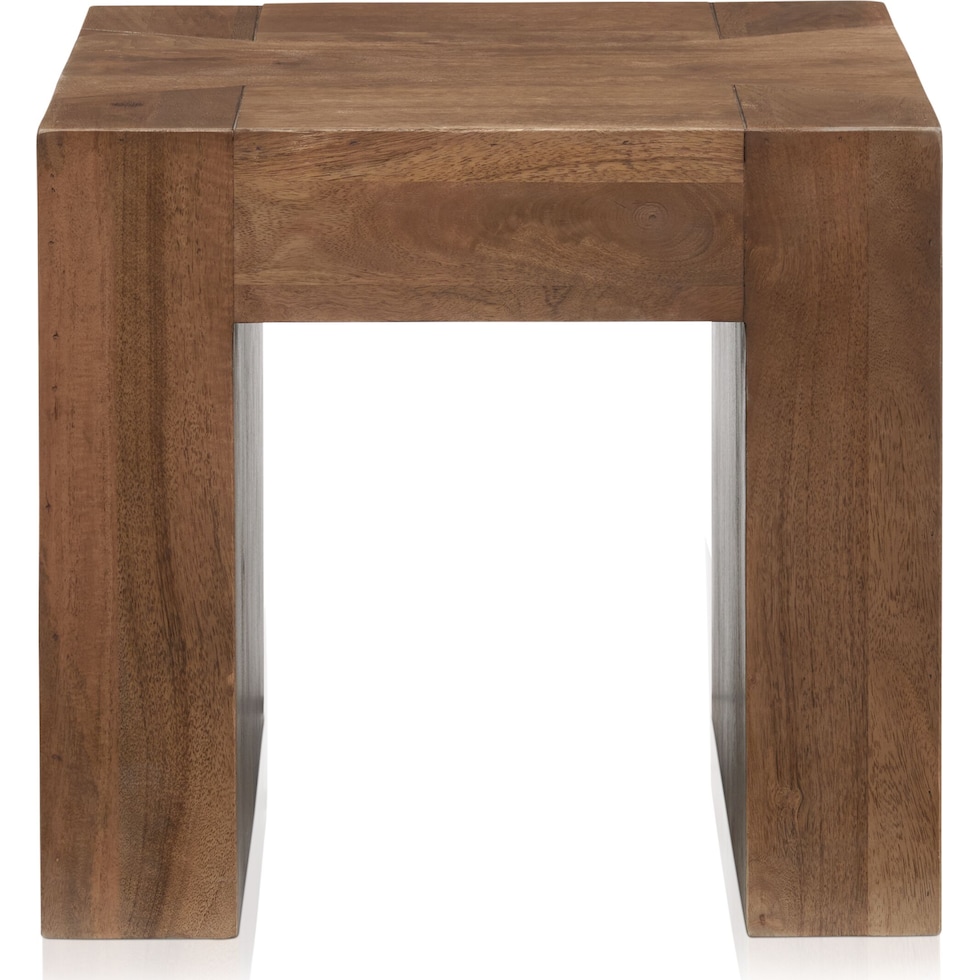 oak hill light brown end table   