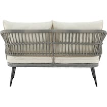 oakland gray cream outdoor loveseat set   