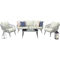 oakland gray cream outdoor sofa set   