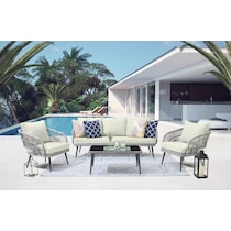 oakland gray cream outdoor sofa set   