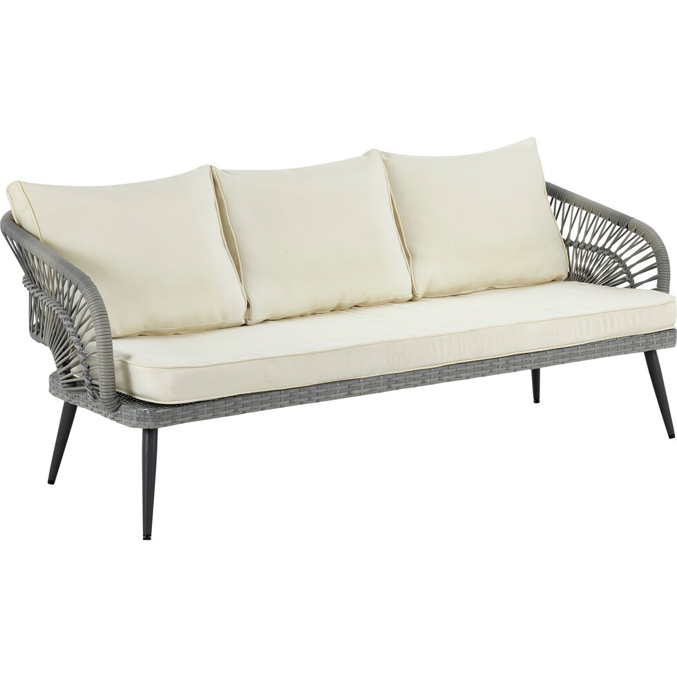 oakland gray cream outdoor sofa set   