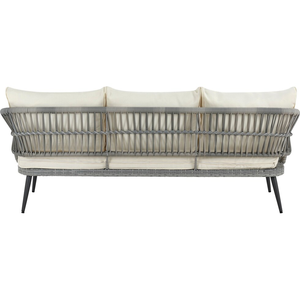 oakland gray cream outdoor sofa set   