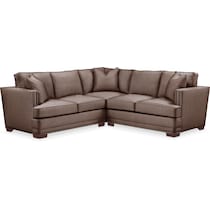 oakley iii java  pc sectional with left facing loveseat   