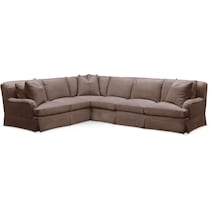 oakley iii java  pc sectional with right facing sofa   