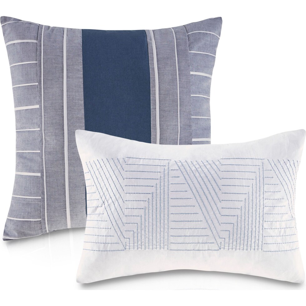 oakley blue full queen bedding set   