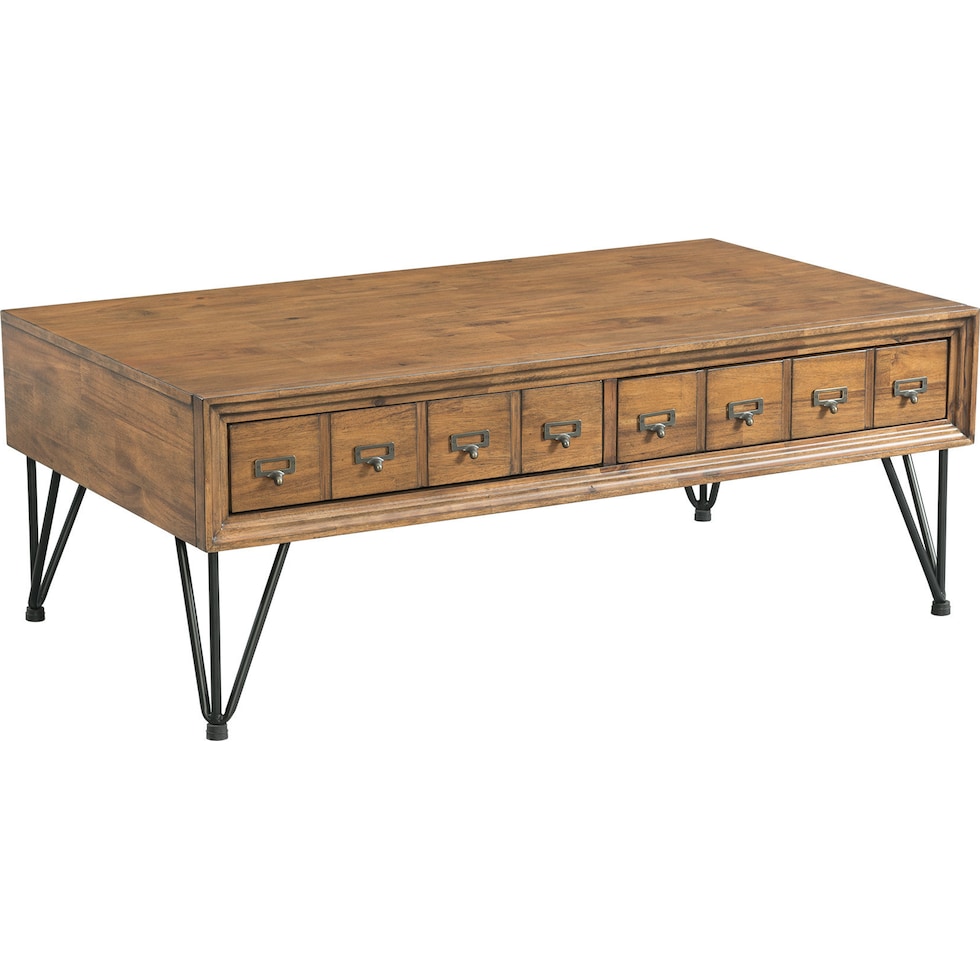 oaklynn light brown coffee table   