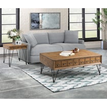 oaklynn light brown coffee table   