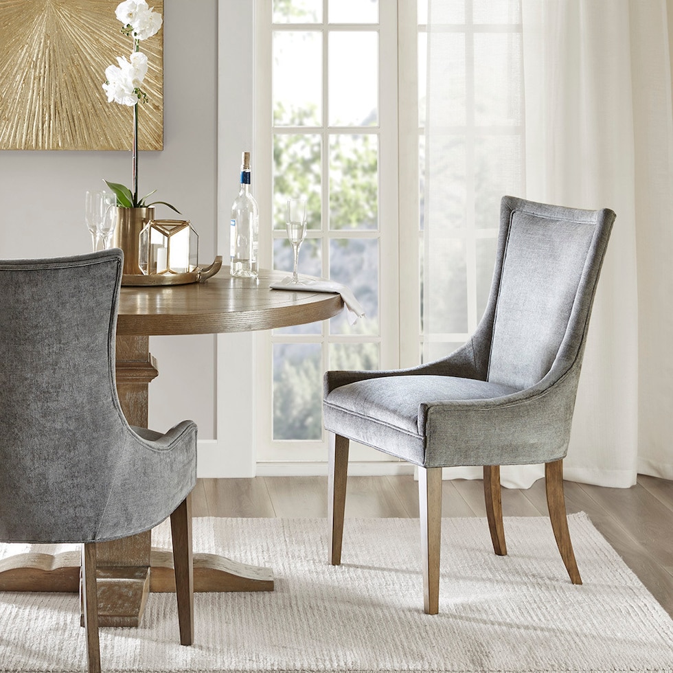 oakmont gray dining chair   