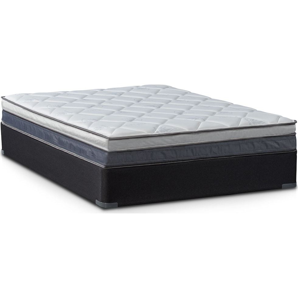 oasis plush white twin mattress low profile foundation set   