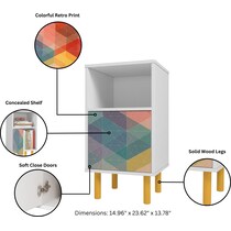oberon multicolor nightstand   