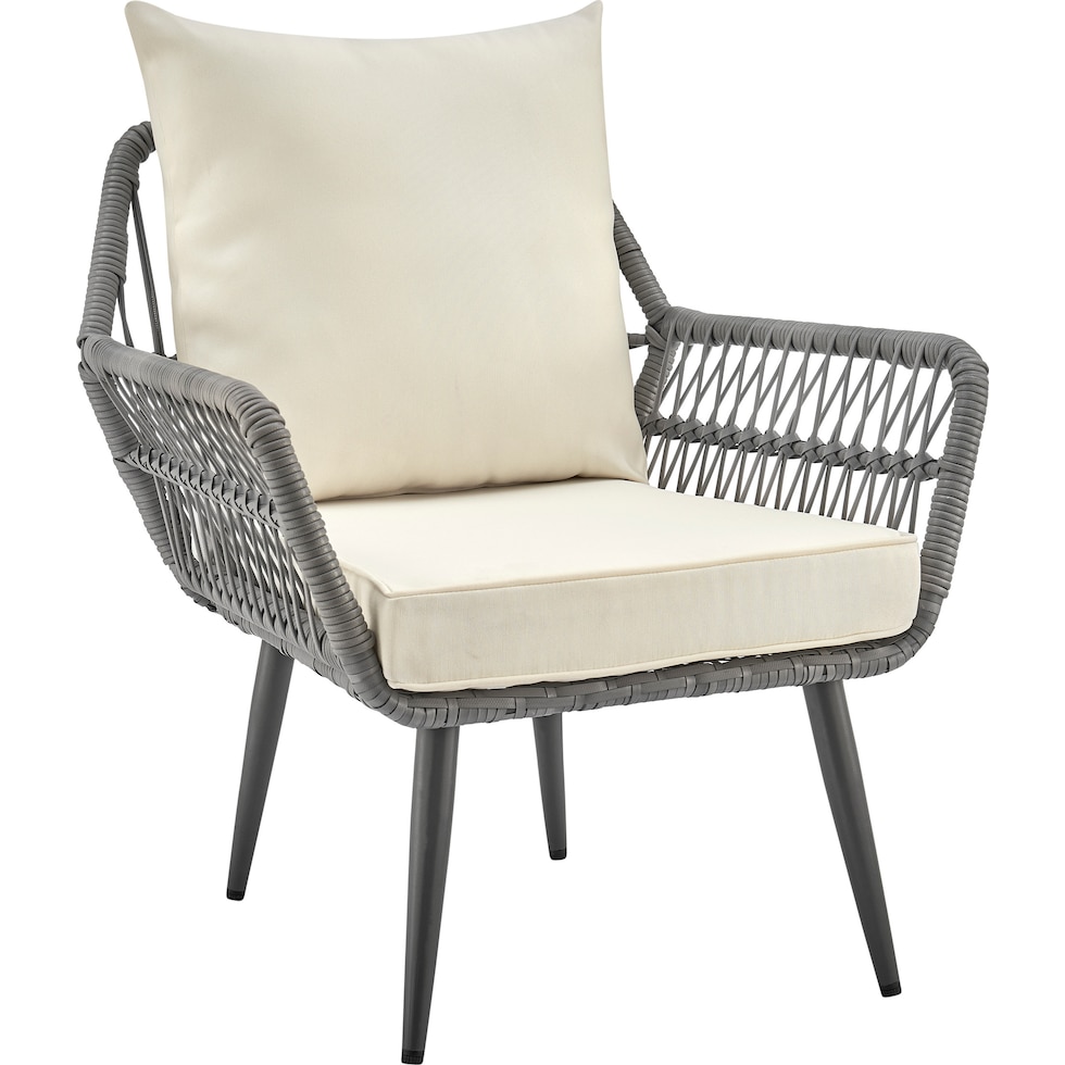 ocean city gray cream outdoor chair set   