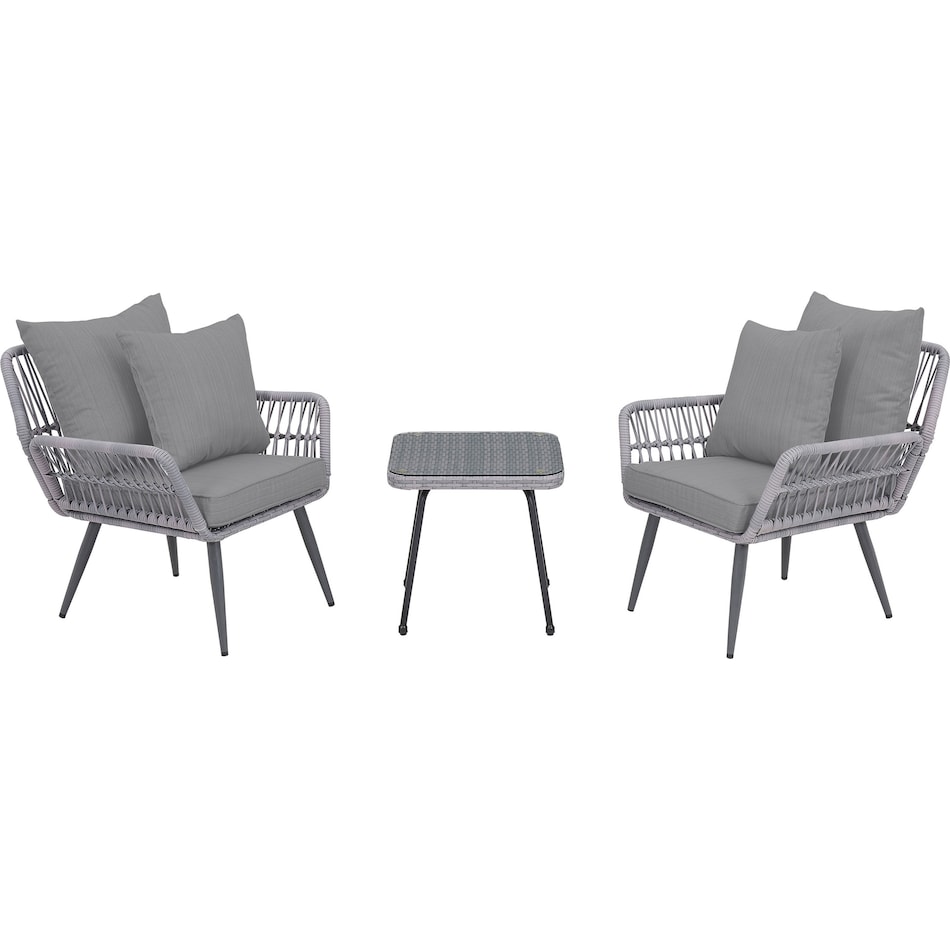 ocean city gray outdoor chair set   