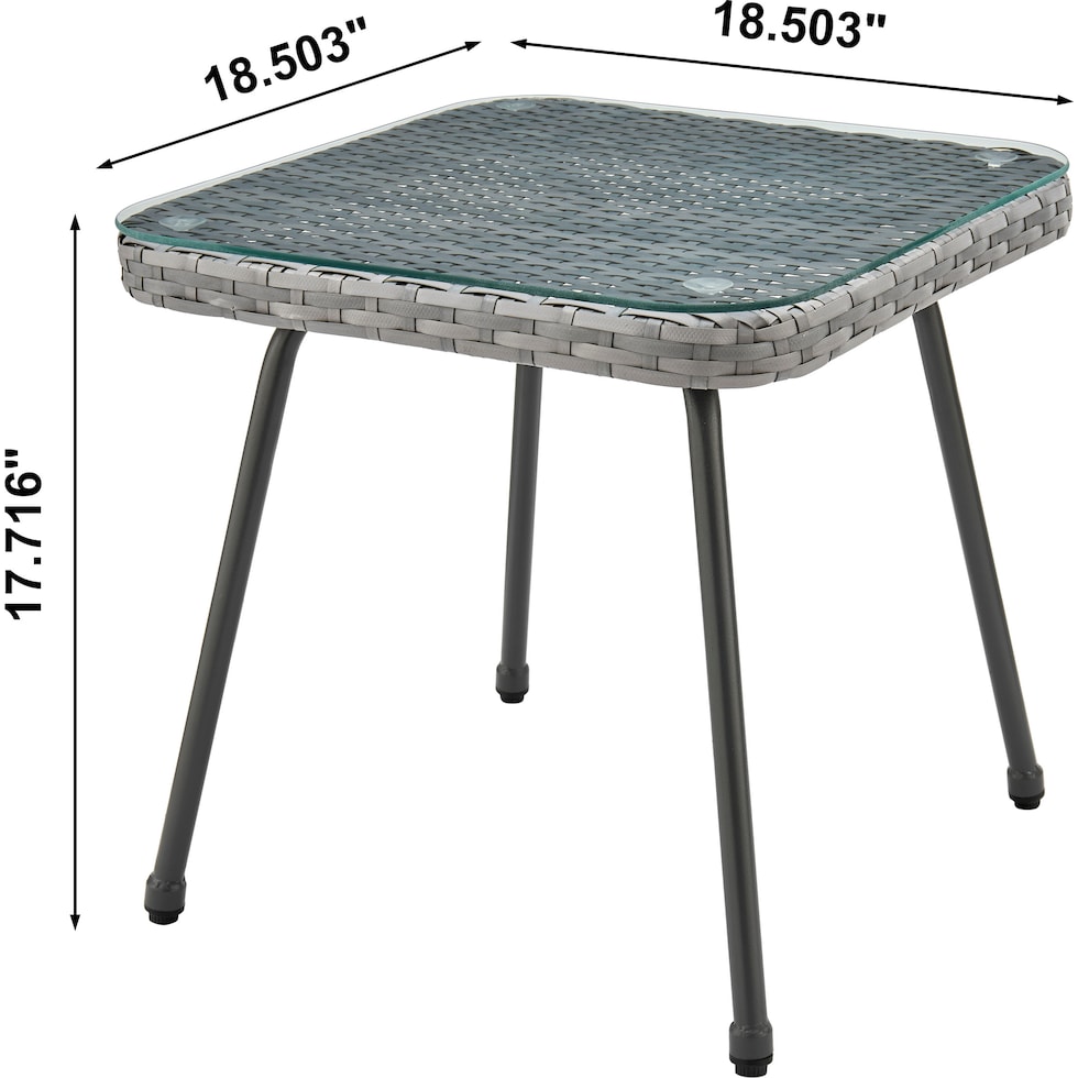 ocean city gray outdoor chair set   