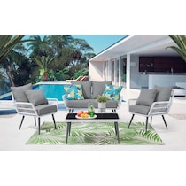 ocean city gray outdoor loveseat set   