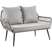 ocean city gray outdoor loveseat set   