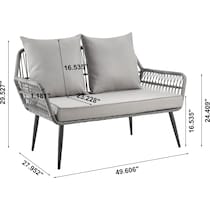 ocean city gray outdoor loveseat set   