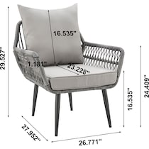 ocean city gray outdoor loveseat set   