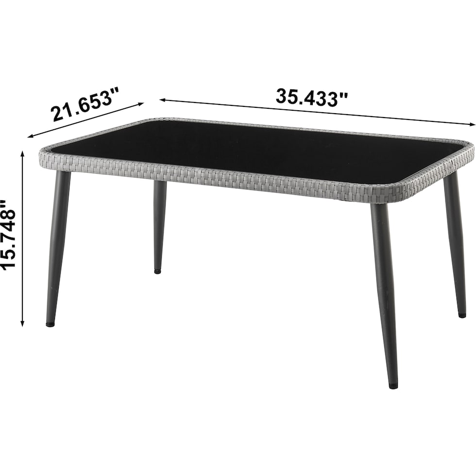 ocean city gray outdoor loveseat set   