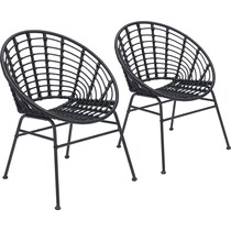 oceanview black outdoor chair   