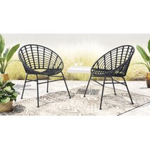 oceanview black outdoor chair   